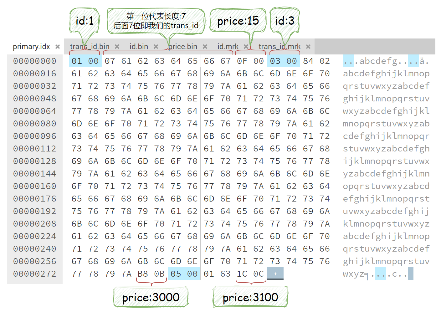primary.idx索引文件二进制解析